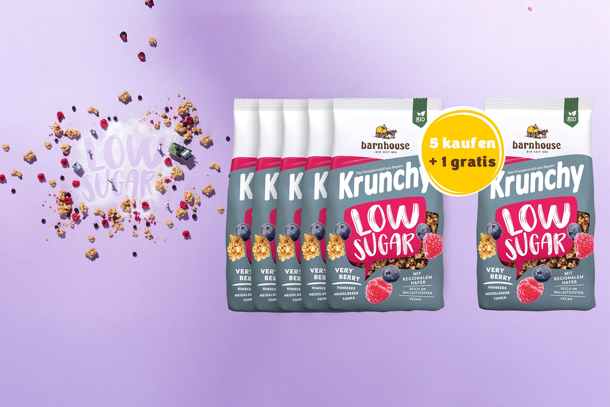 Starte zuckerarm ins neue Jahr mit Krunchy Low Sugar!