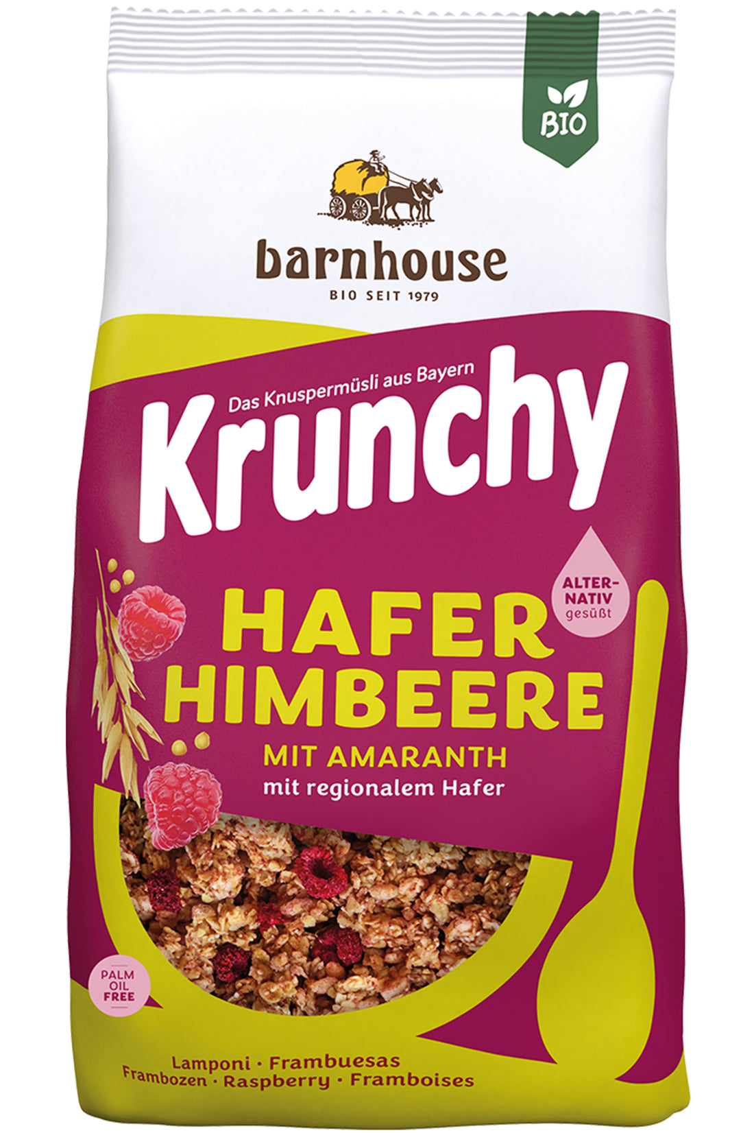 Krunchy Hafer-Himbeere mit Amaranth