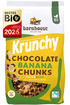 Packshot von Krunchy Chocolate Banana Chunks des Bio-Knuspermüsli-Herstellers Barnhouse mit dem Label "Bestes Bio 2026"