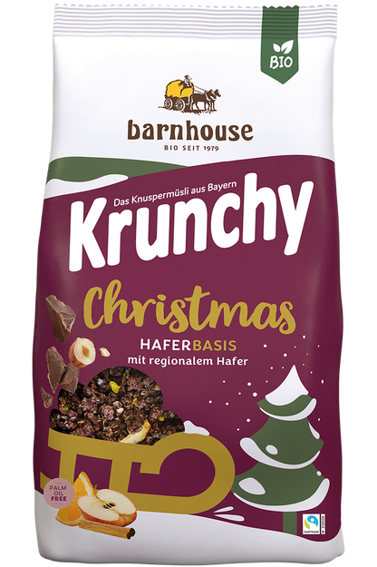 Packshot von Krunchy Christmas des Bio-Knuspermüsli-Herstellers Barnhouse