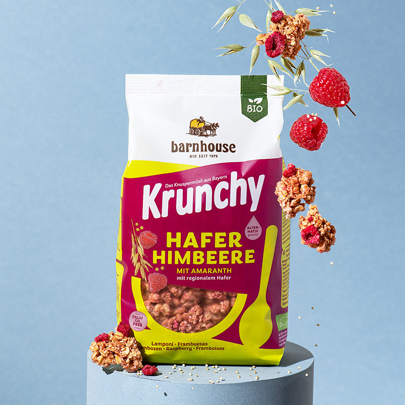 Krunchy Hafer-Himbeere mit Amaranth von Bio-Knuspermüsli-Hersteller Barnhouse