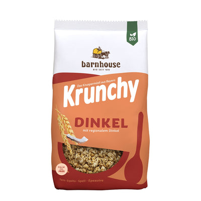 Packshot von Krunchy Dinkel des Bio-Knuspermüsli-Herstellers Barnhouse