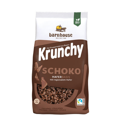 Packshot von Krunchy Schoko des Bio-Knuspermüsli-Herstellers Barnhouse